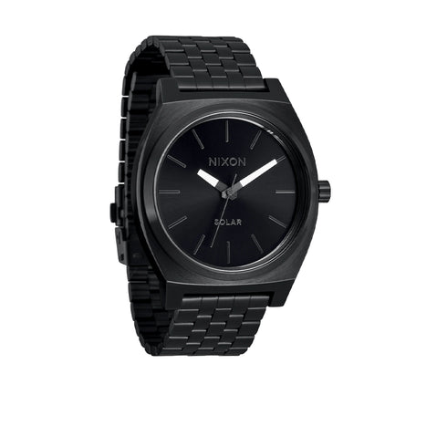 Nixon Time Teller Solar - All Black / White - Streetart.fr